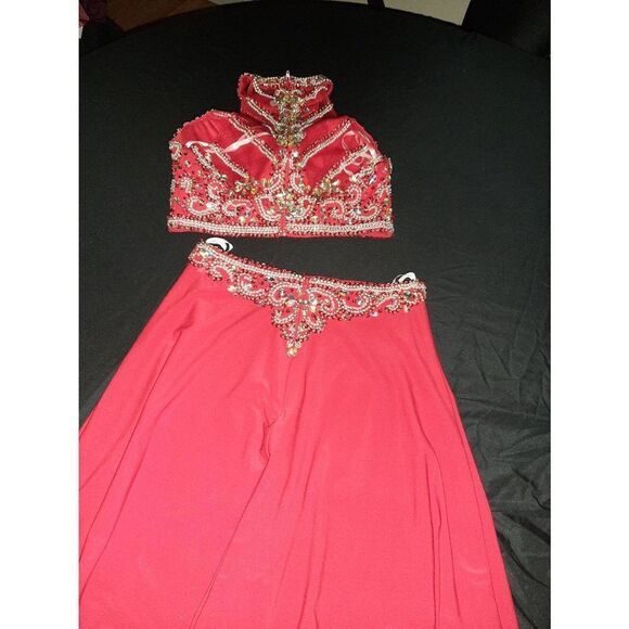 HOST PICK 🥳🥳0 Alyce Paris Red Beaded Sequin Pearl Embellished Formal Dress - Picture 5 of 7